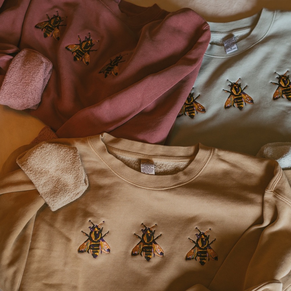 Sage Crewneck Designer Embroidered Sweatshirt